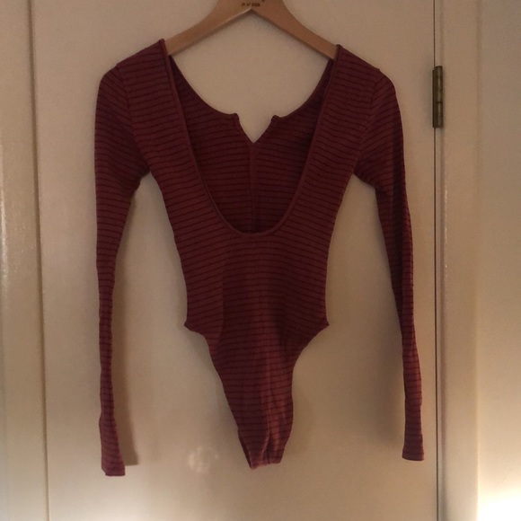 Out From Under long sleeve red and black bodysuit - Picture 2 of 2